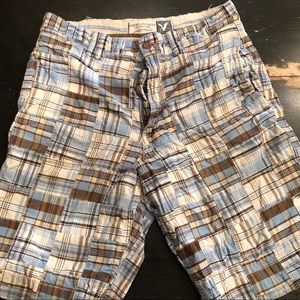 American Eagle Patchwork Flat Front Shorts